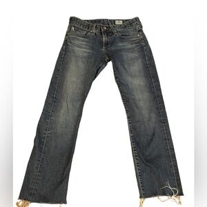 AG Adriano Goldschmied raw hem, straight cut women’s jeans size 25R